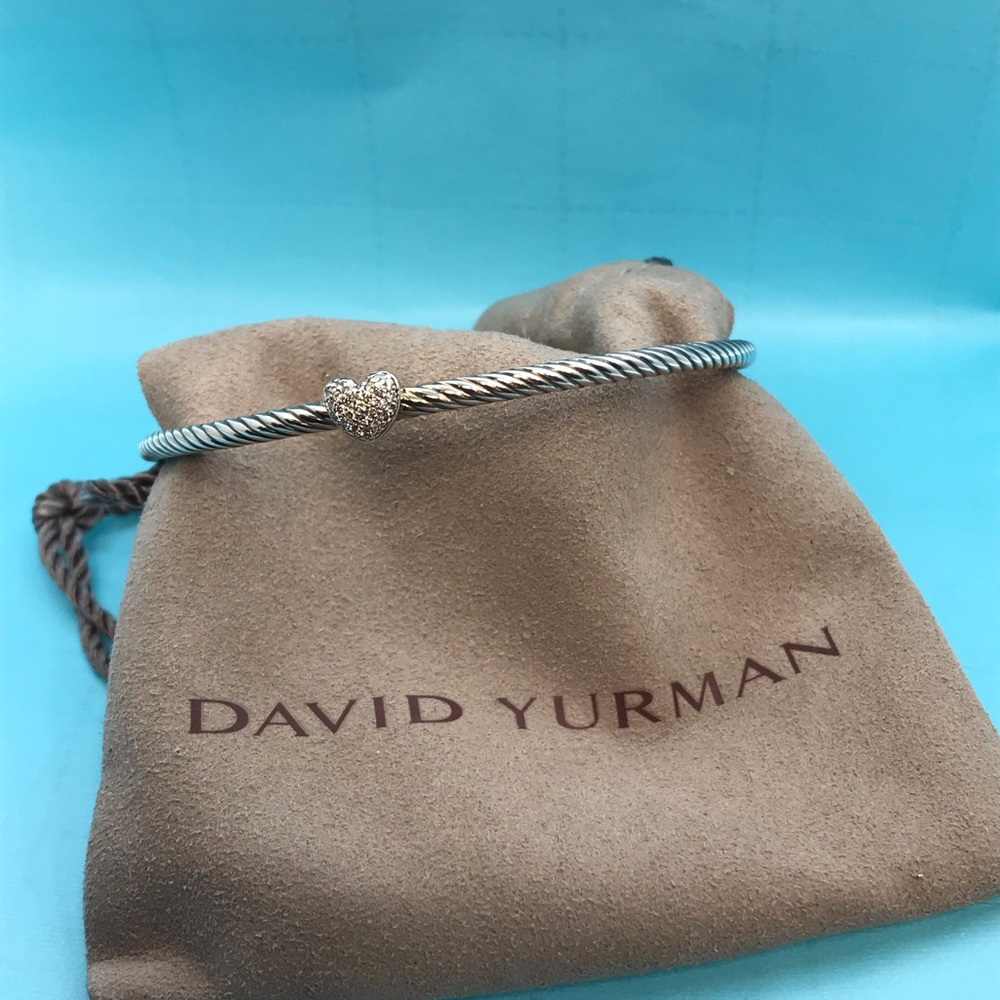 David Yurman Heart Pave’ Diamond Bangle